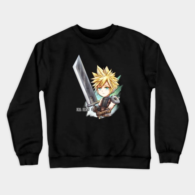 Final Fantasy 7 Remake Cloud Strife Crewneck Sweatshirt by candypiggy